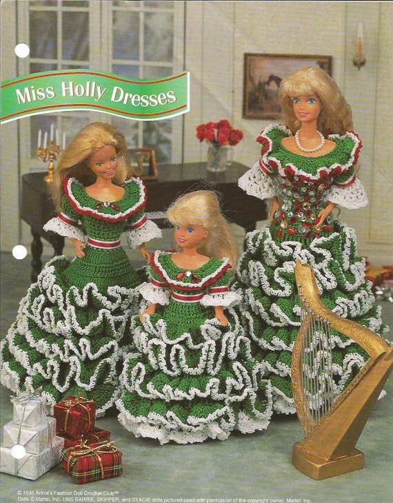 Crochet Pattern Crochet Christmas Barbie Pattern Fashion Doll Clothes