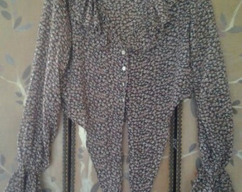 90s Guess flowery cropped blouse