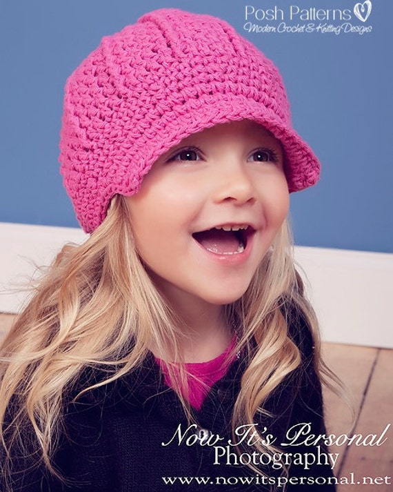 crochet newsboy hat chunky pattern PATTERN   Hat  Crochet Hat Newsboy  Visor  Crochet Pattern Includes