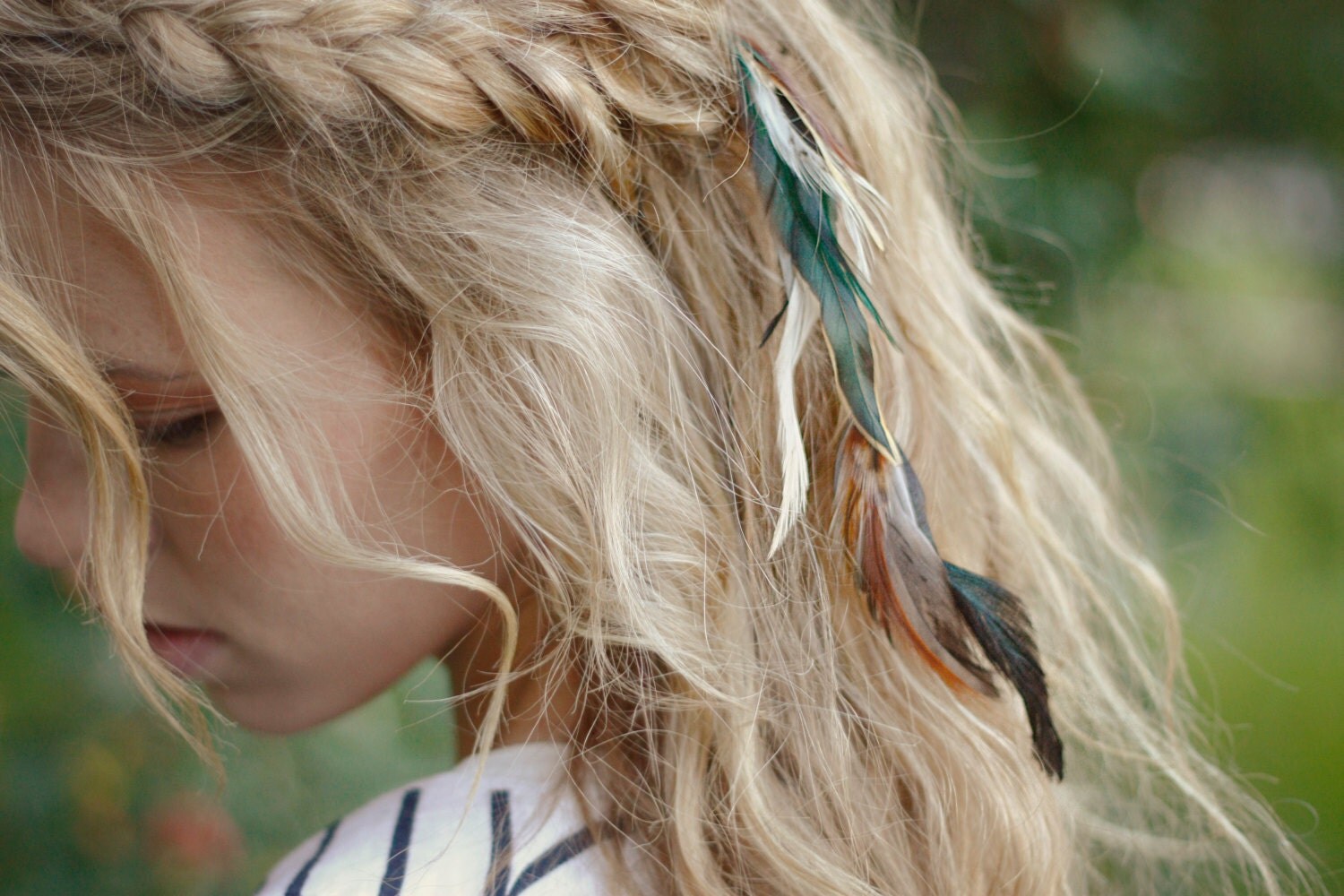 Feather Hair Extension feather hair clip hair by kelseysfeathers