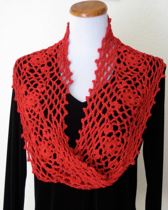 Crochet Pattern Infinity Scarf by mollyanna on Etsy
