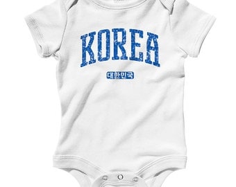 Baby Korea One Piece - Infant Romper - NB 6m 12m 18m 24m - Seoul, Daegu, Korean, Incheon - 3 Colors