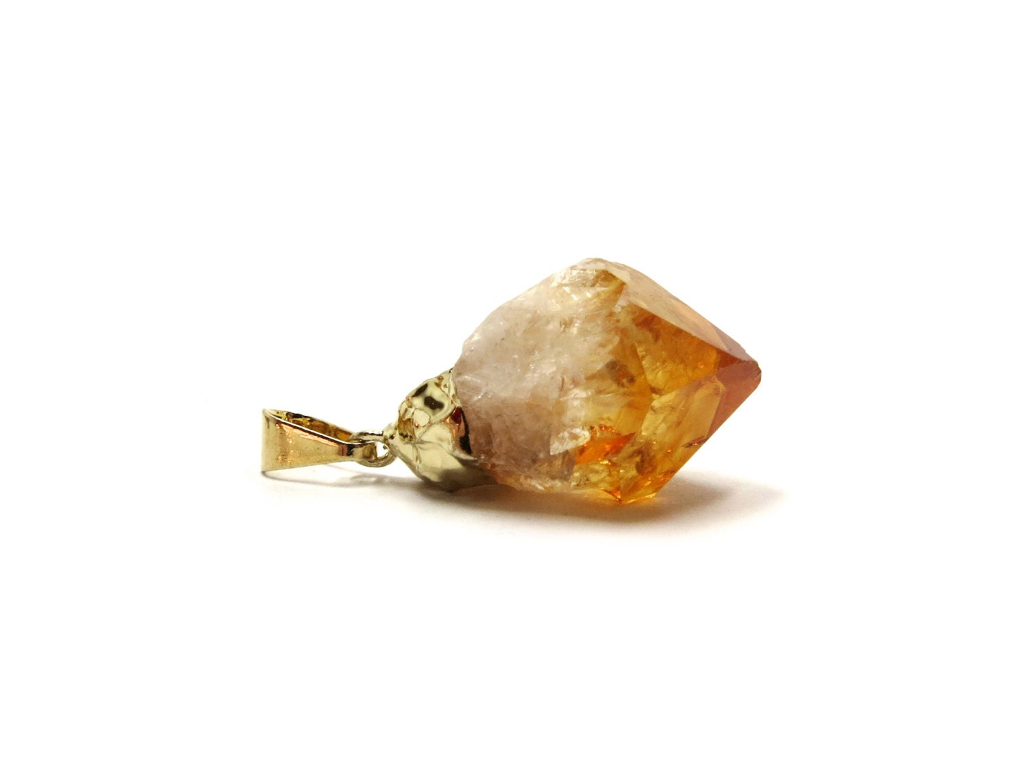 Citrine Raw Crystal Pendant