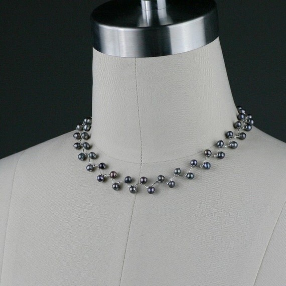 black pearl zigzag collar choker necklace bridesmaids gifts black pearl zigzag collar choker necklace bridesmaids gifts