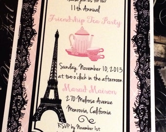 Paris Tea Party Invitation 9