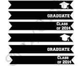 INSTANT DOWNLOAD- Class of 2014 Graduation PartyPrintables- Paper Straw Flags, Printables,Die Cuts, tags, Invitations, Cards, Digital Frames Il_170x135