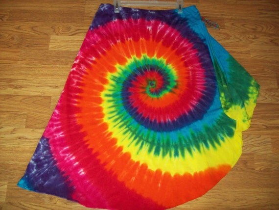 SALE Tie Dye Skirt S M L XL Tie Dye Skirt Rainbow tie dye