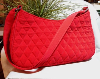 vera bradley red quilted purse