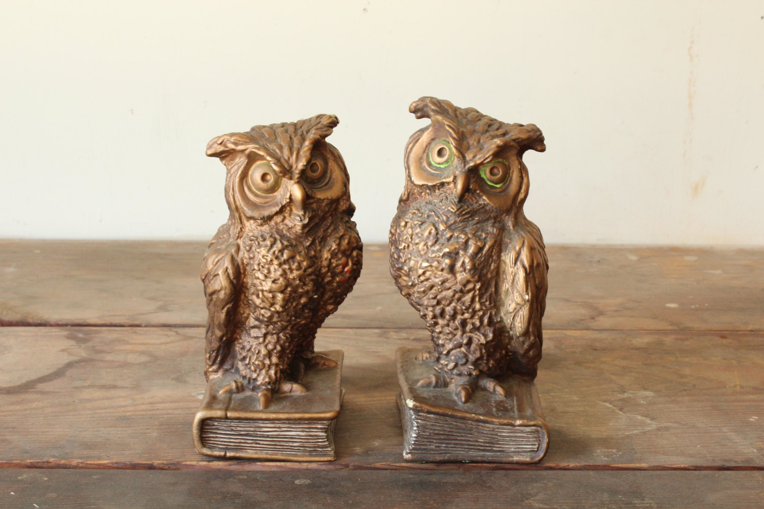 Vintage Owl Bookends Universal Statuary Corp