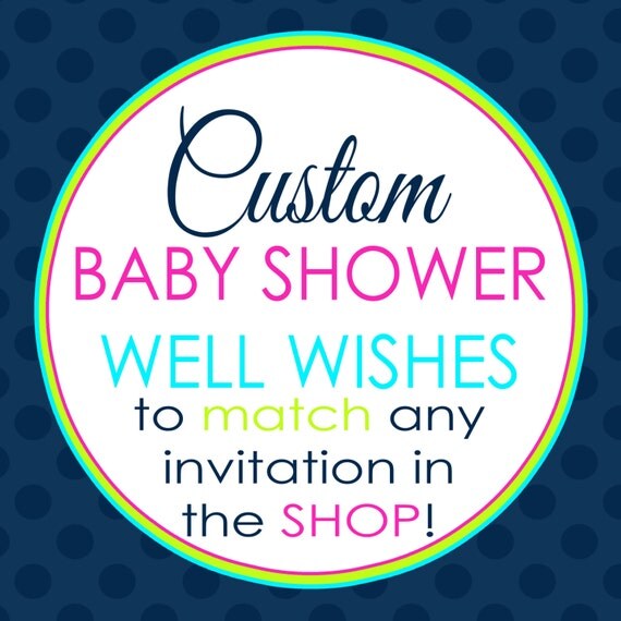 Well Wishes for Baby shower game - digital file #503 Il_570xn