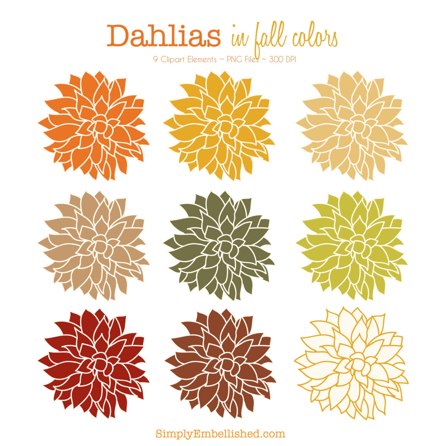 dahlia flower clip art free - photo #38