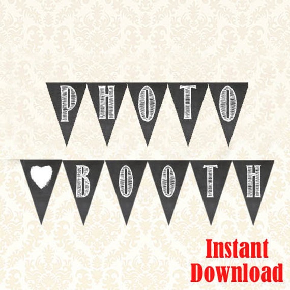 Photo Booth Banner Printable Wedding Photo Booth Decorations