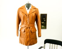 ... Vinyl or Pleather Vegan Friendly Winter Jacket with Belt by JCPenney
