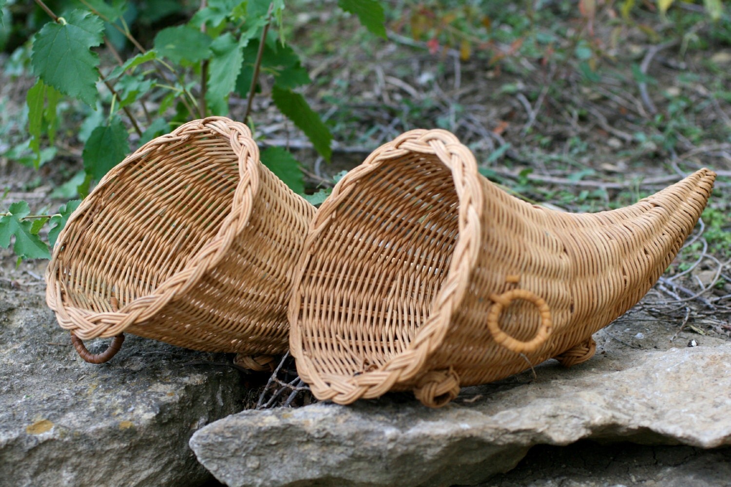 Vintage Cornucopia Fall Basket Fall Arrangement