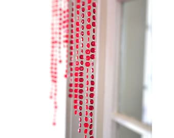 Handmade Beaded Curtain -- Gypsy Decor -- 12 Inches Wide, Choose your color