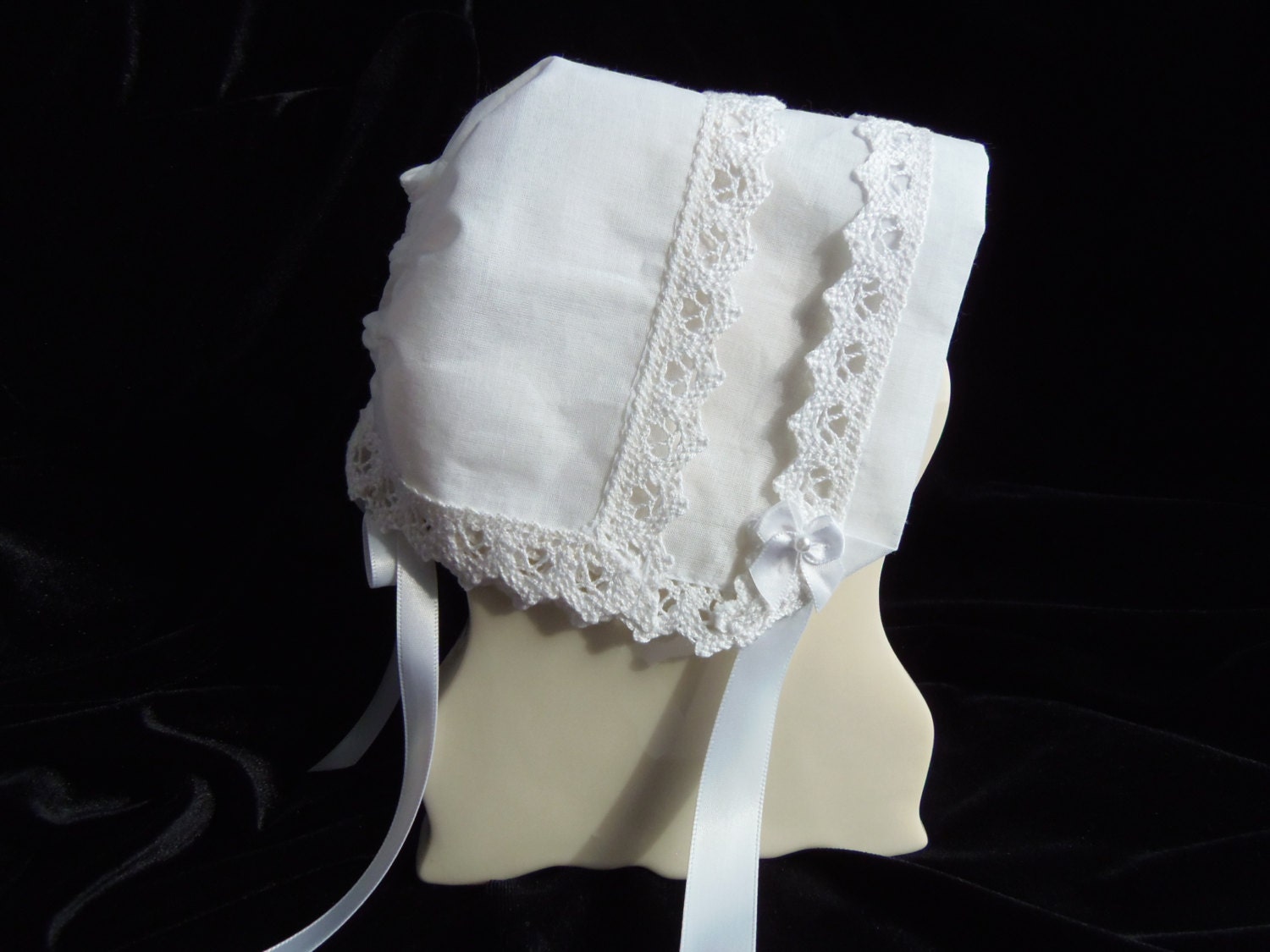 Handkerchief Baby Bonnet Heirloom Magic Hanky Bonnet ANNABELLA