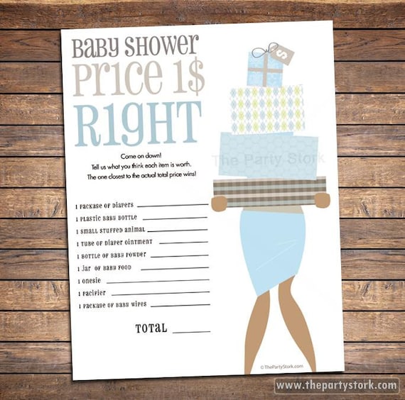 Unique Baby Shower Games Price is Right Baby by thepartystork