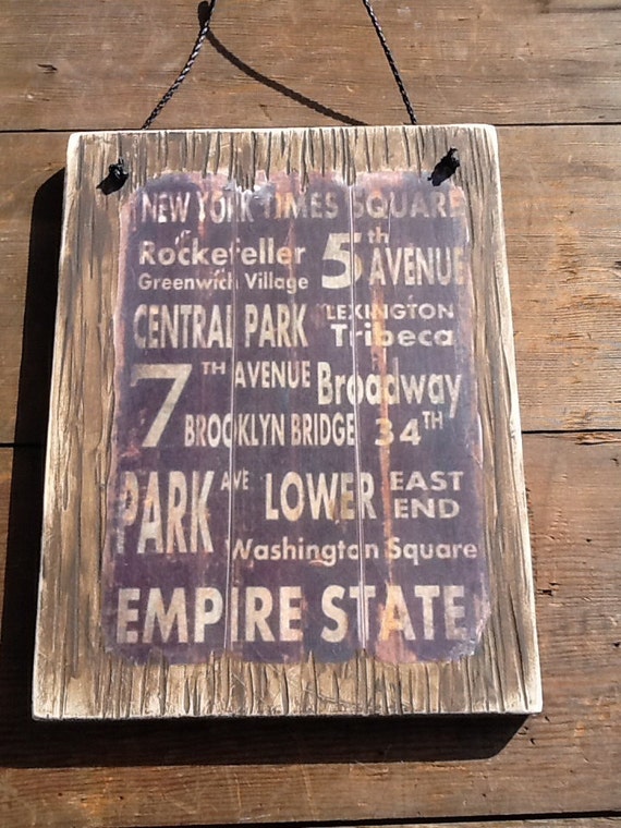 New York Wood Sign New York Wall Decor New York Wall Sign