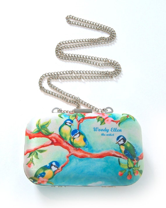 Box purse,box clutch,Birdgirl,birthday gift,gifts for her,gifts for mom,Woody Ellen handbag,christmas gifts,christmas gift ideas,new year