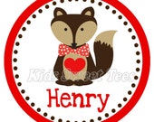 Valentine's Day Fox - personalized - digital image Il_170x135