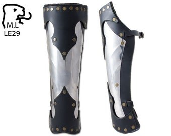 New legs armor greave in stainless steel. LE29