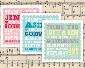 CUSTOM Godmother/Godfather/Godparent card
