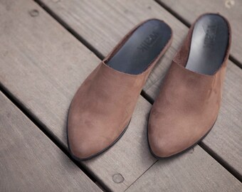flat shoes with open back