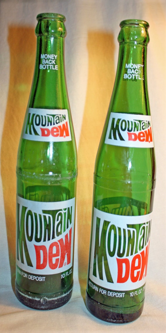 Twin Mountain Dew Pop Bottles from the 1970's by pennysprizedpicks