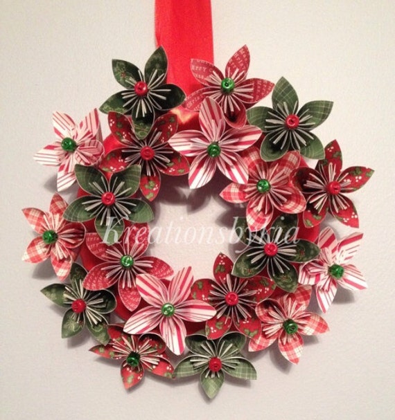 centerpiece origami flower Paper Flower Holidays .Origami/Kusudama 10 Happy Wreath Christmas