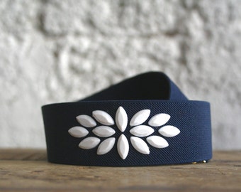 Navy blue belt, wide blue belt, waist belt, navy belt for cocktail dress, navy wedding belt, wide elastic belt, plus size belt, blue belt