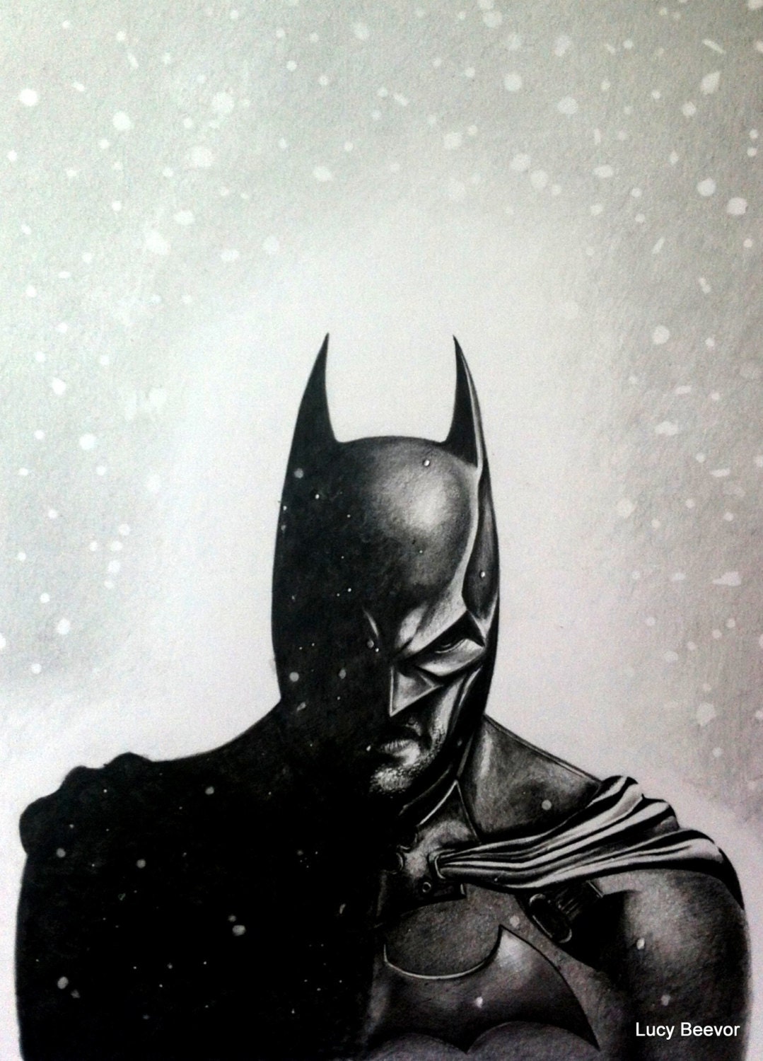 Batman Arkham Origins Fine Pencil Drawing Print