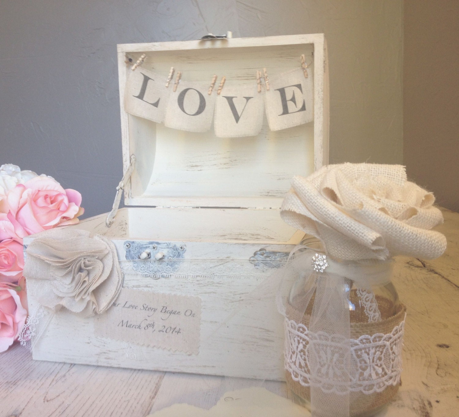 Wedding Guest Book AlternativeVintage Wedding Decor by Burlap