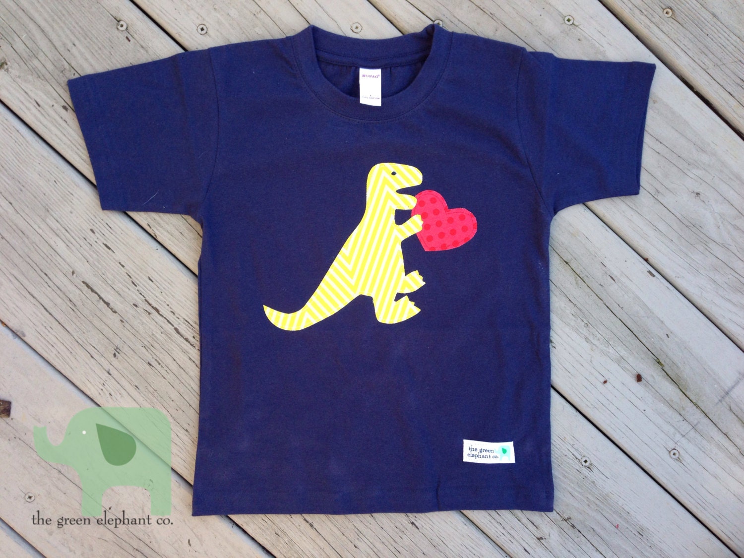 Boy's Valentine's Shirt Dinosaur with Heart