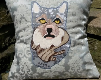 pillow tabby grey