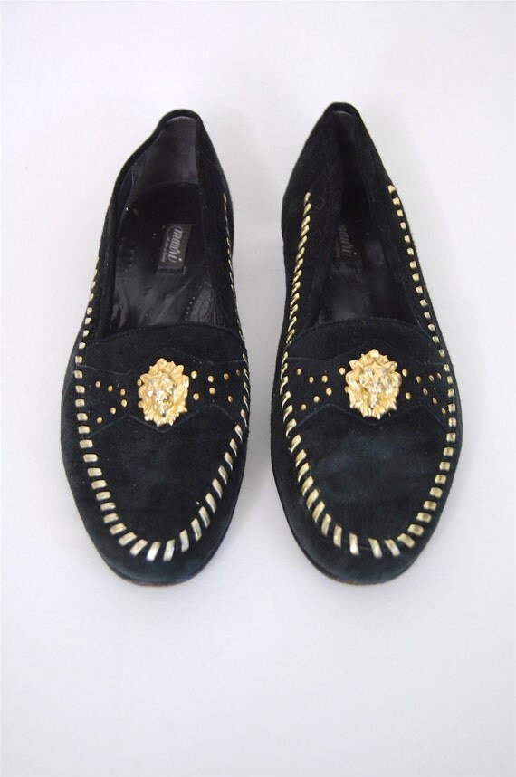 Items similar to Vintage faux Versace loafers / retro hipster / size 9 ...