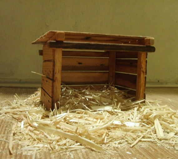 Wooden Nativity Crèche by TheMomandPopWoodshop on Etsy