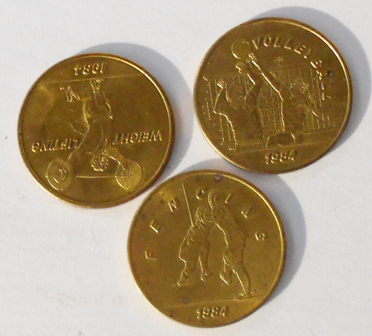 1984 olympic coin SCRTD Fare coins Los Angeles by TearDropCurio