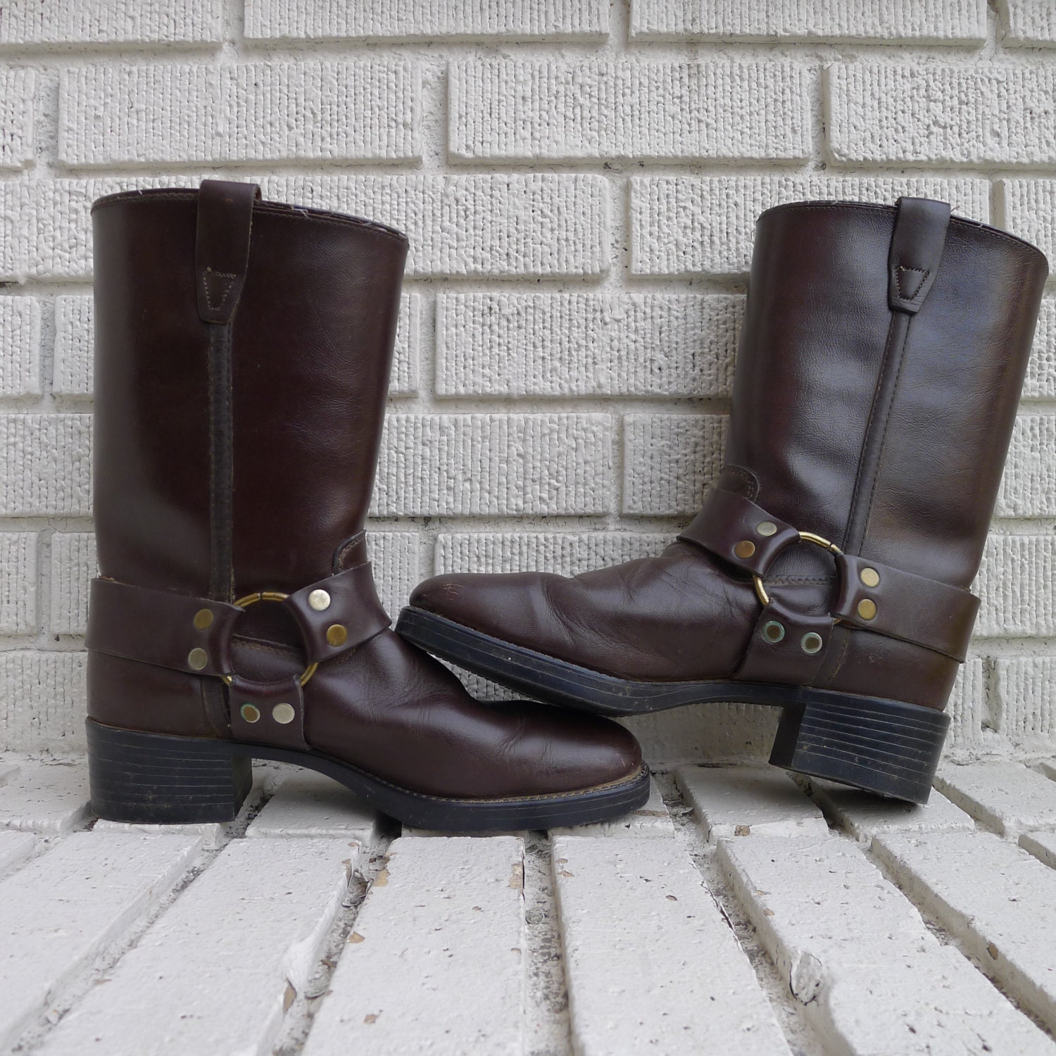 Vintage SEARS ENGINEER Boots Mens' size 6.5D insoles