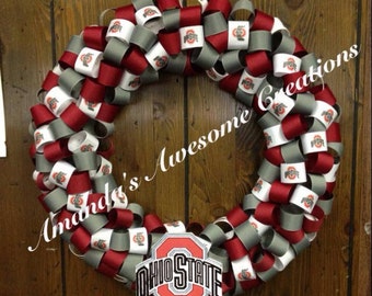 Ohio State Ribbon Wreath