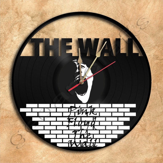 Wall Clock Pink Floyd The Wall Theme Vinyl Record by geoartcrafts