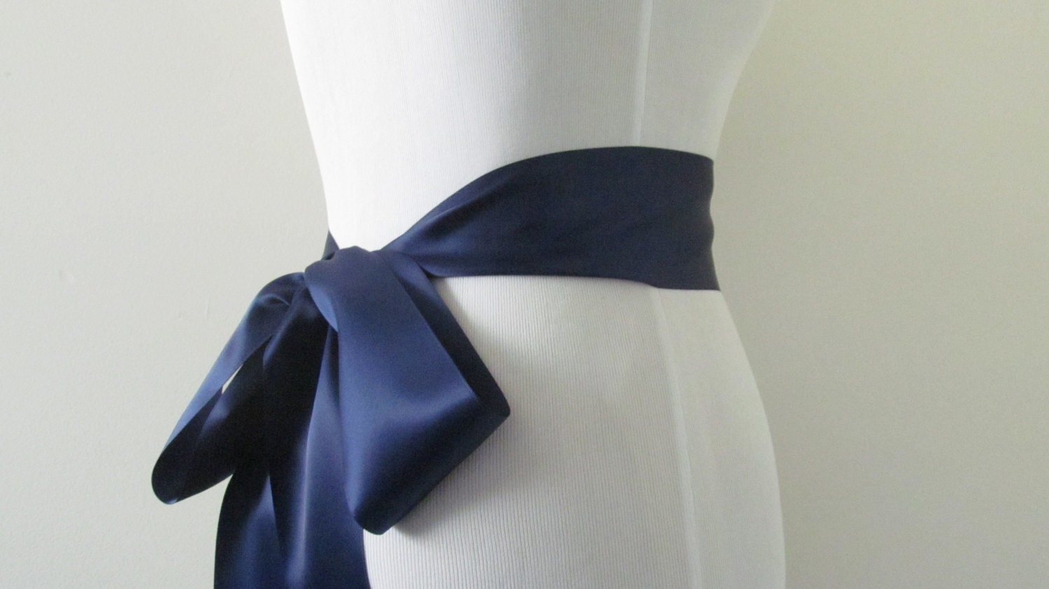 Navy blue chair sashes