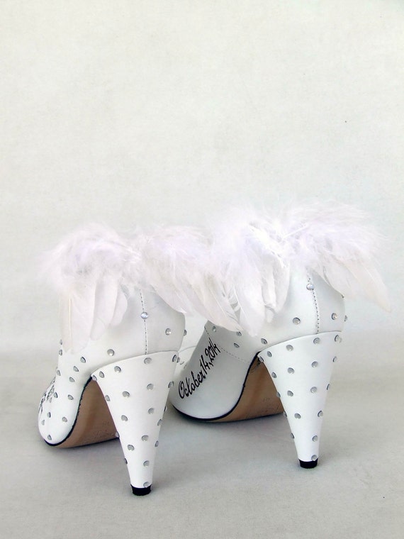 Wedding Shoes Angels and Skeletons Handpainted Customized