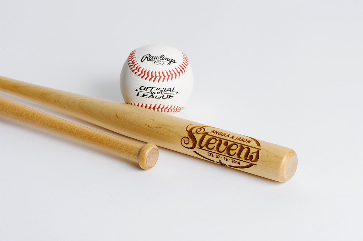 Engraved Mini Baseball Bat Personalized Ring Bearer Gift