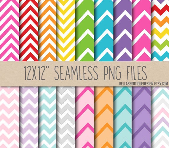 Instant Download, Digital Paper, Chevron Medley, DIY Party Paper, Scrapbooking Paper Il_570xn