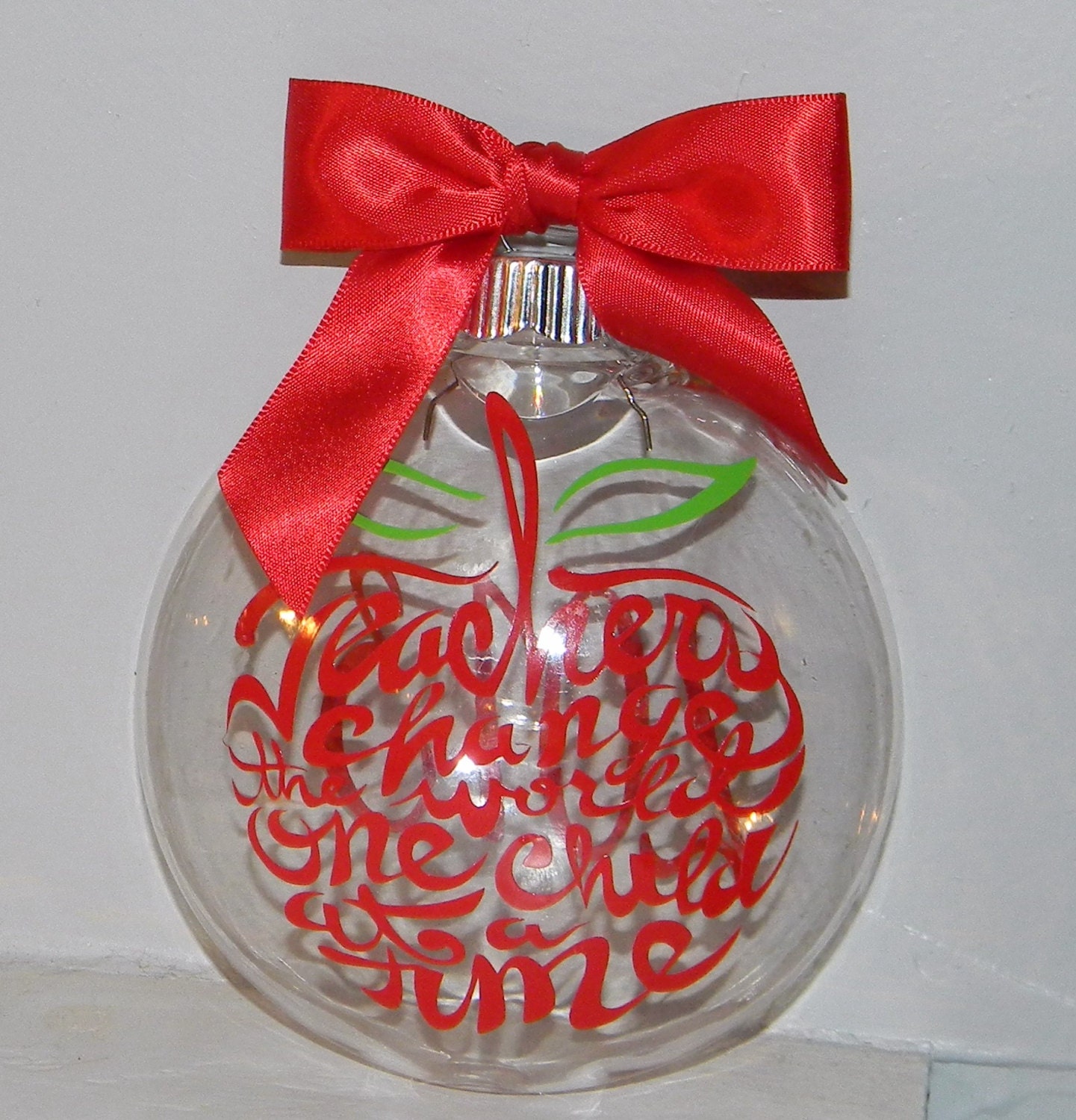 Personalized Teacher Gift Ornament Teachers Change the World