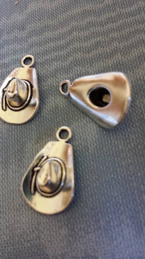 Cowboy Hat Charms by JewelryandStuffbyLis on Etsy