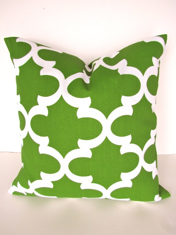 PILLOW Cover 16x16 green Indoor Outdoor by SayItWithPillows