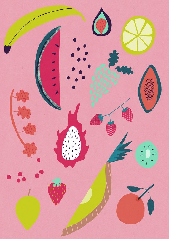 Tropical Fruit Giclee Print