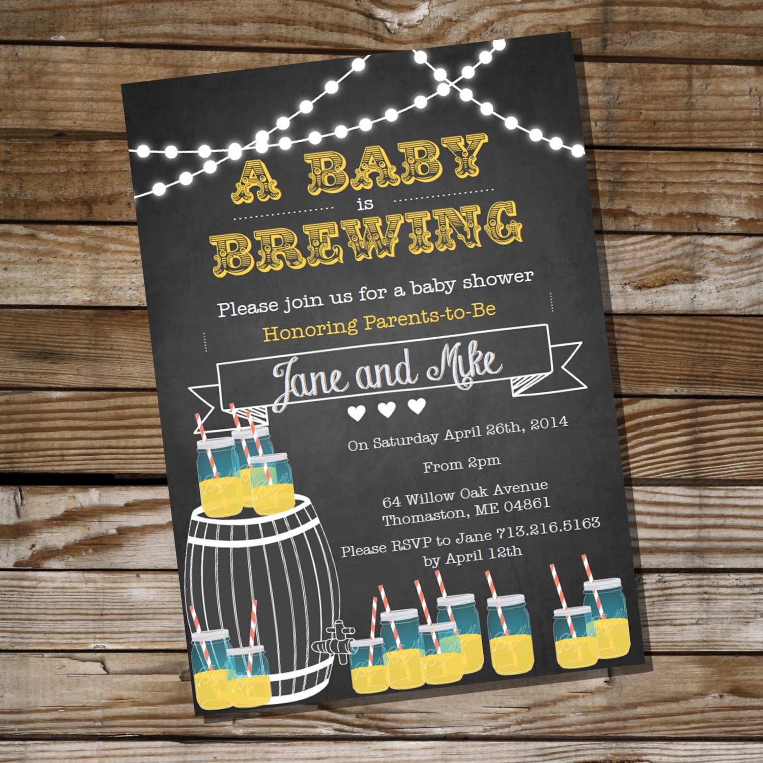 A Baby Is Brewing Baby Shower Invitations 10