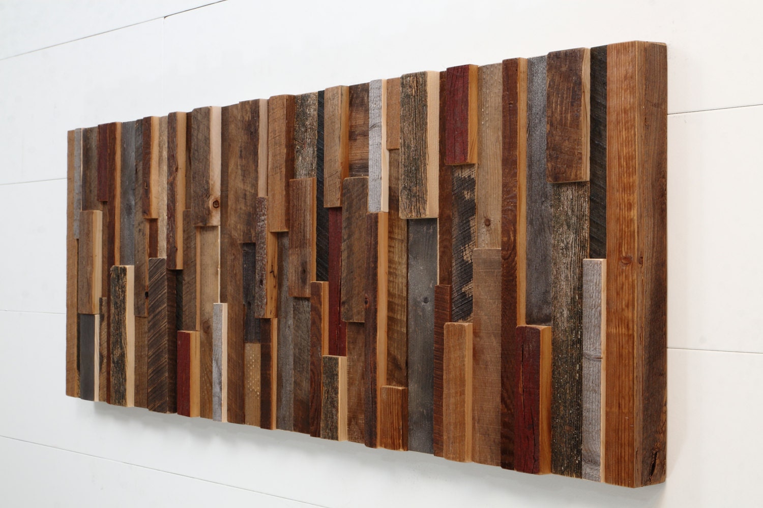 Wood wall art made of old reclaimed barnwood Different Sizes